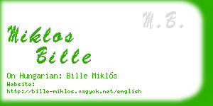miklos bille business card